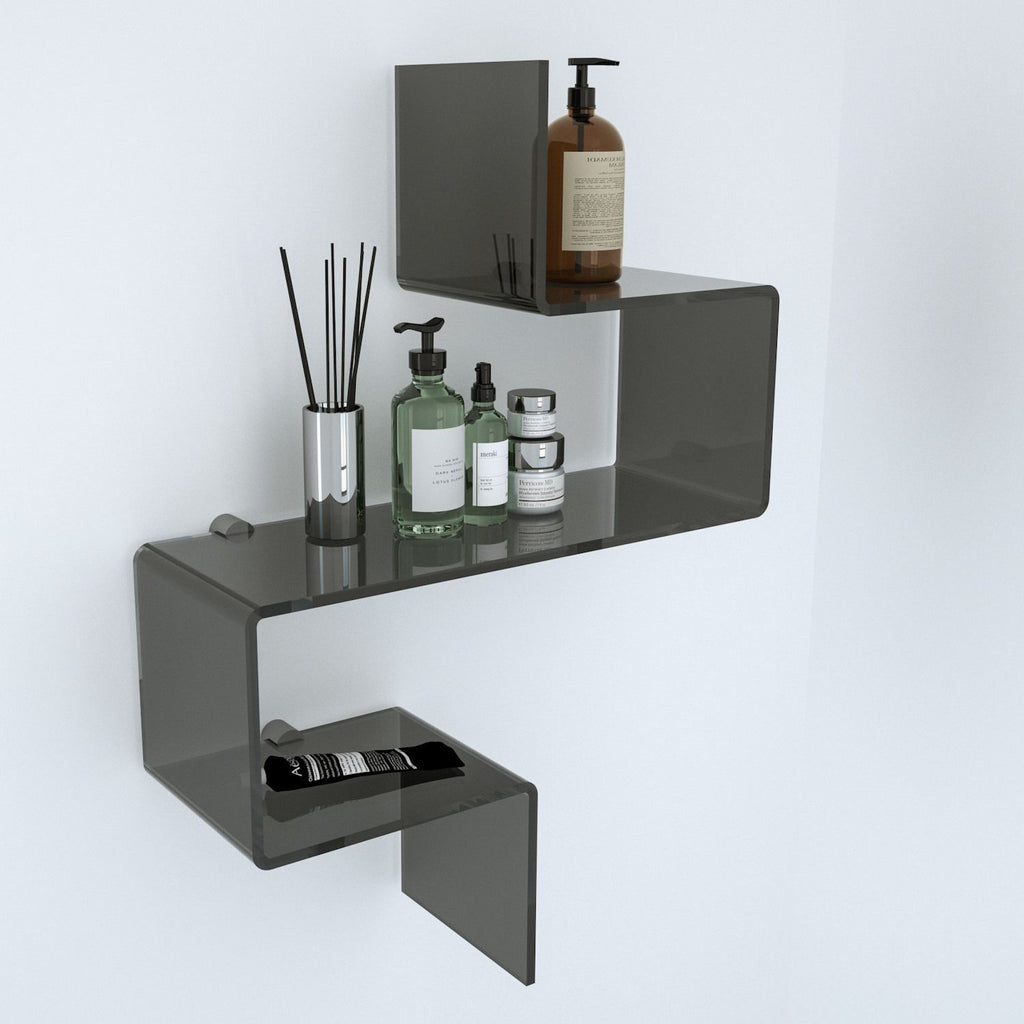 Mensola da parete in plexiglass vari colori Slalom 3