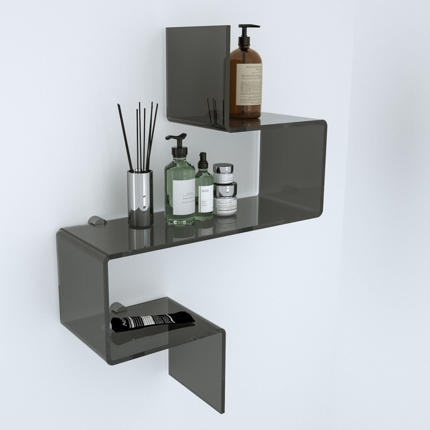 Mensola da parete in plexiglass vari colori Slalom 3