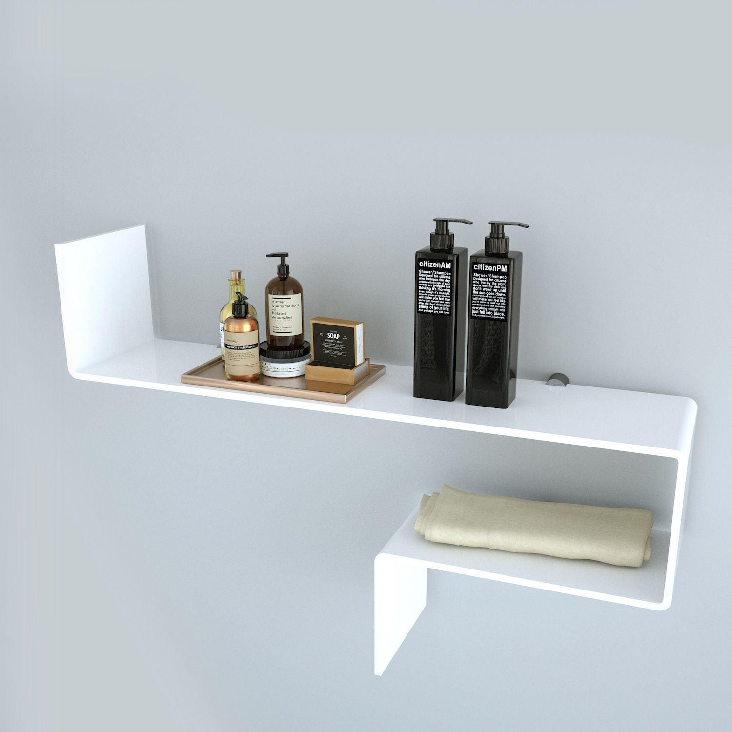 Mensola da parete in plexiglass colorato Slalom 4