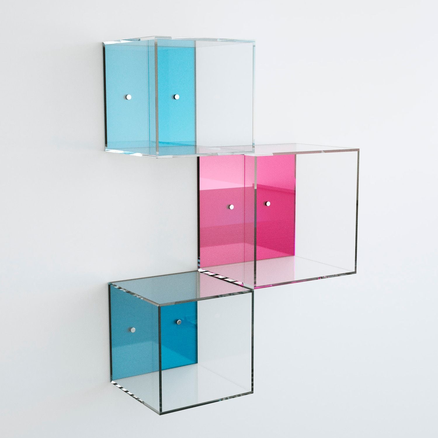 Cubo da parete in plexiglass trasparente o colorato Gimmi