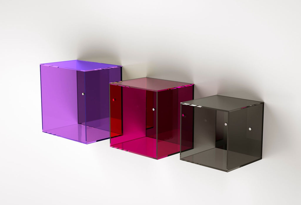 Cubo da parete in plexiglass trasparente o colorato Gimmi