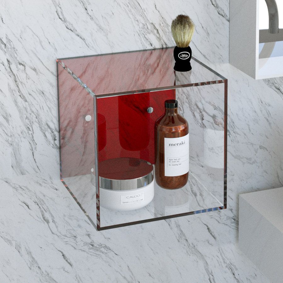 Cubo da parete in plexiglass trasparente o colorato Gimmi