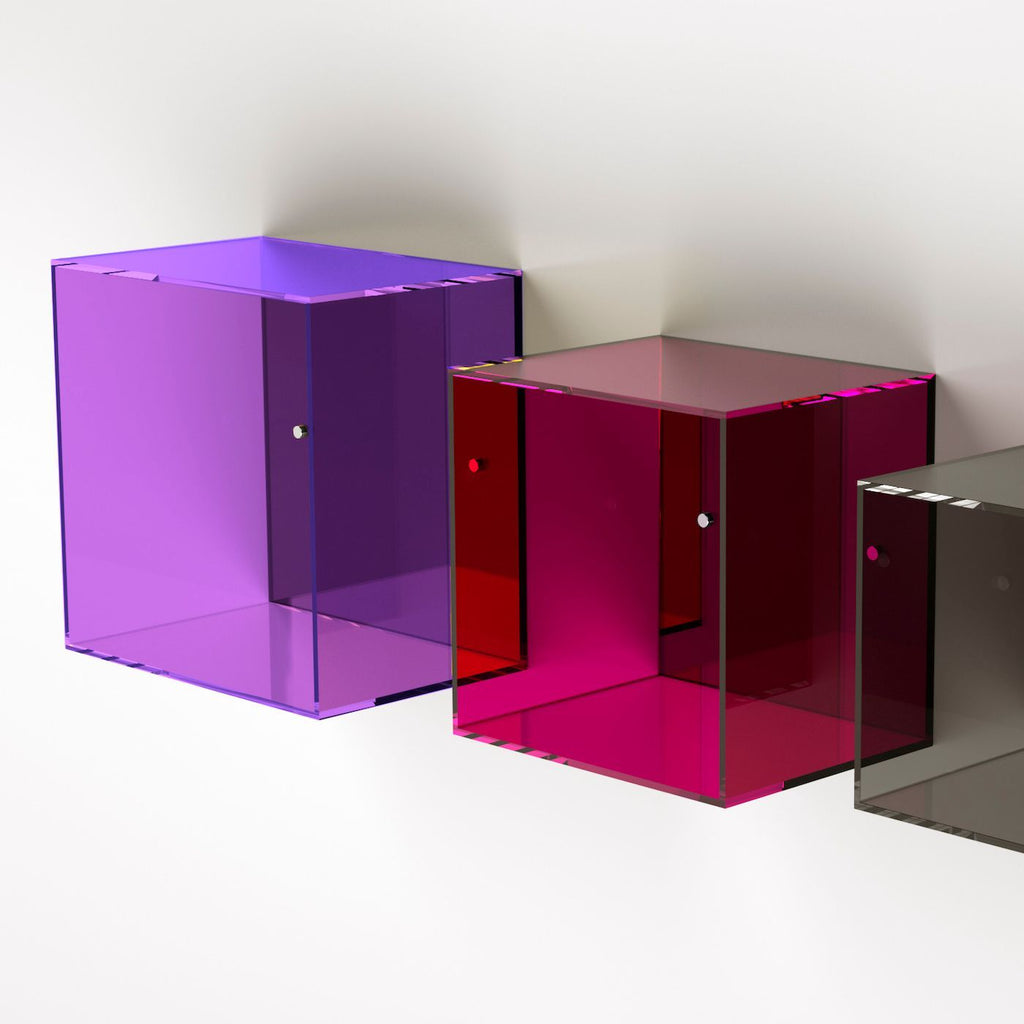 Cubo da parete in plexiglass trasparente o colorato Gimmi
