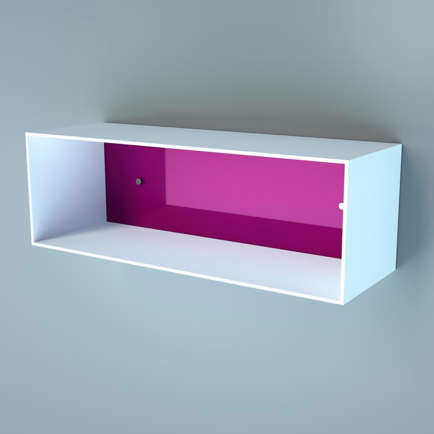 Mensola da parete rettangolare in plexiglass Gemmi