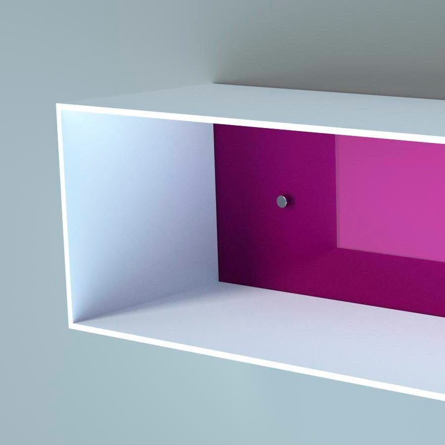 Mensola da parete rettangolare in plexiglass Gemmi