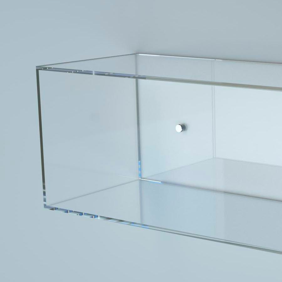 Mensola da parete rettangolare in plexiglass Gemmi