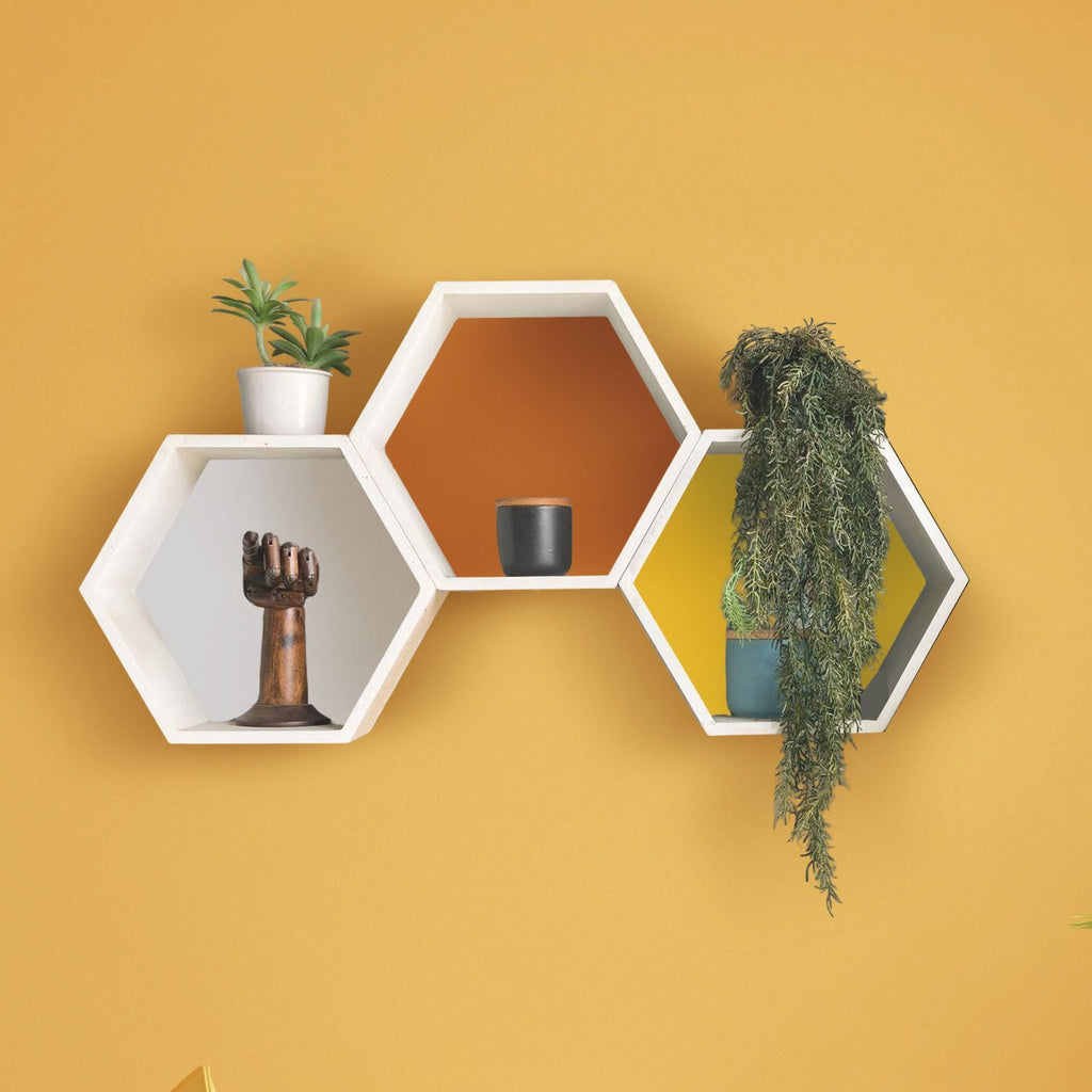 Mensola da parete esagonale in plexiglass Aive