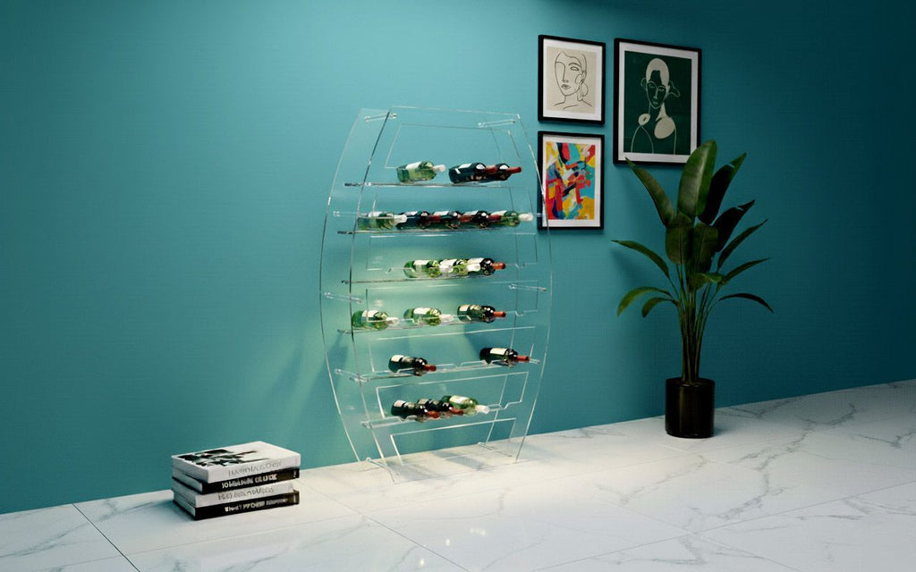 Portabottiglie vino da 30 posti in plexiglass Brandon