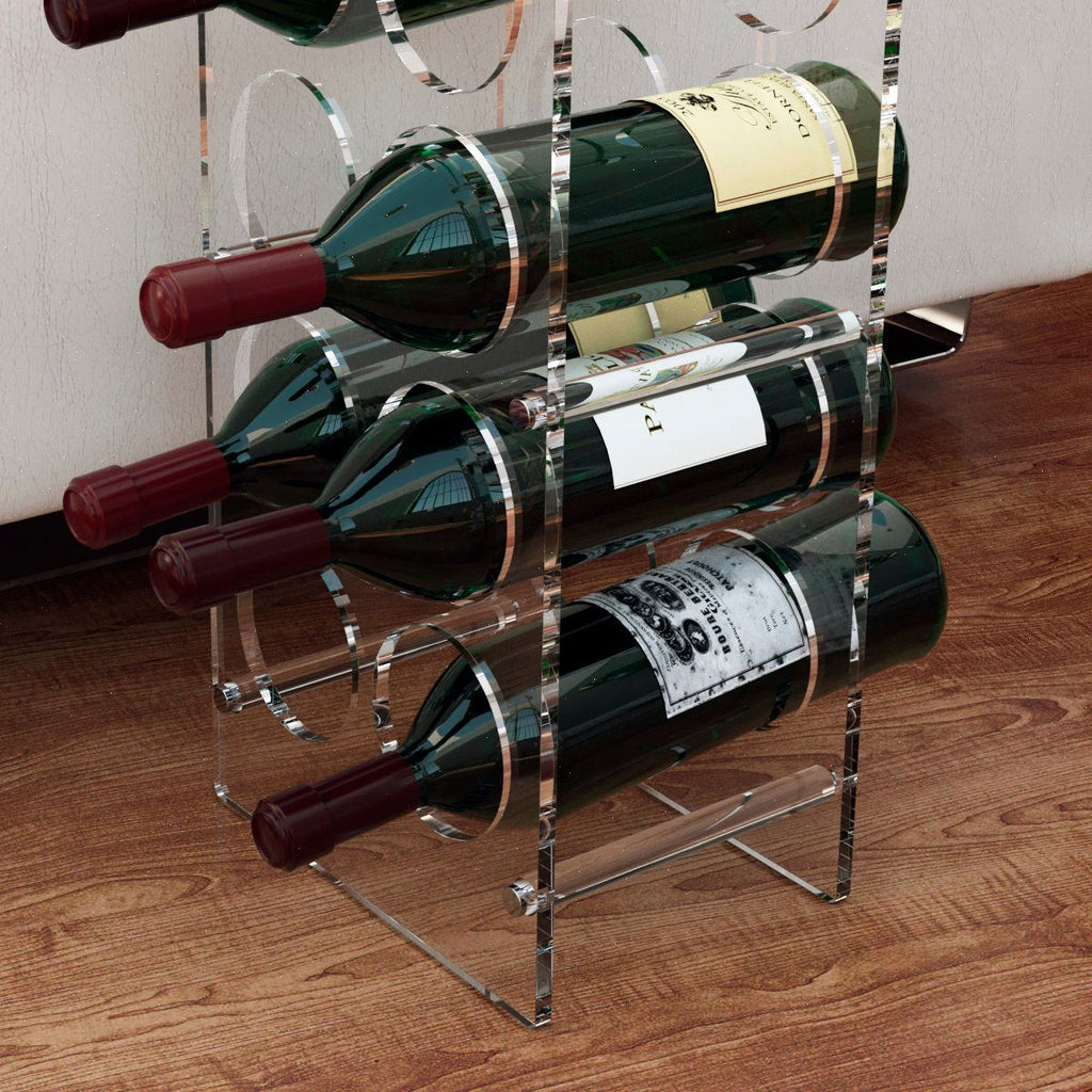 Portabottiglie vino da 8 posti in plexiglass Ivon