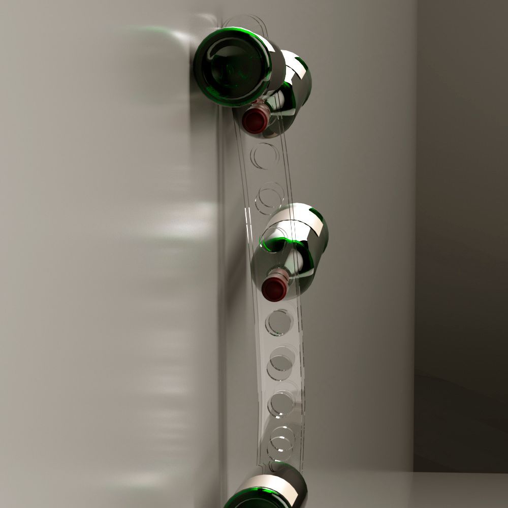 Portabottiglie da parete da 17 posti in plexiglass Brian