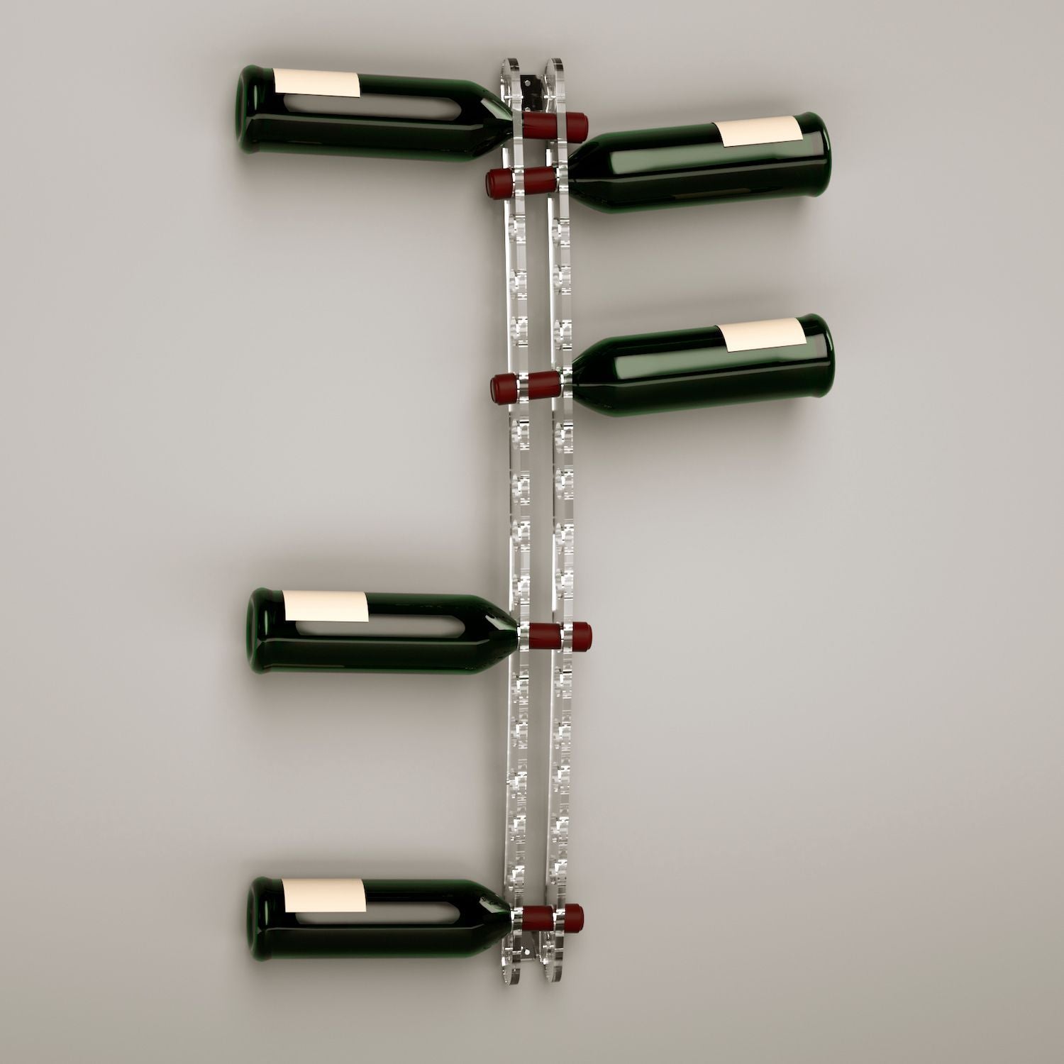 Portabottiglie da parete da 17 posti in plexiglass Brian