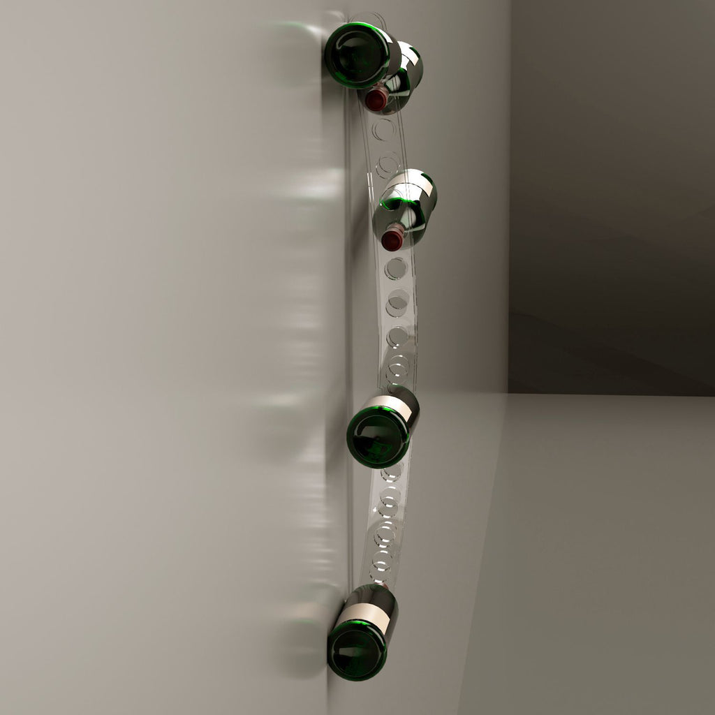 Portabottiglie da parete da 17 posti in plexiglass Brian