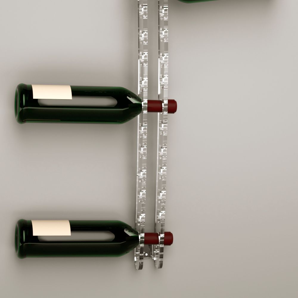 Portabottiglie da parete da 17 posti in plexiglass Brian