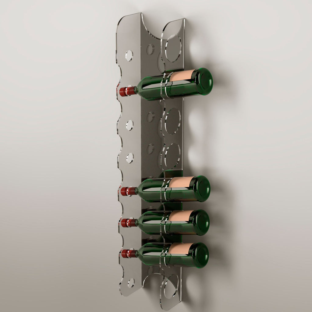 Portabottiglie da parete da 8 posti in plexiglass Jerry