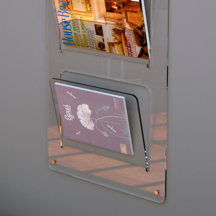 Portariviste da parete in plexiglass Wally