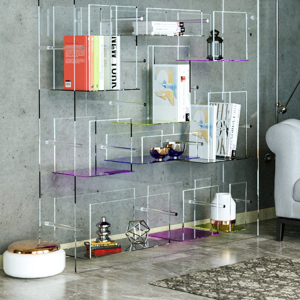 Libreria moderna in plexiglass Jemma