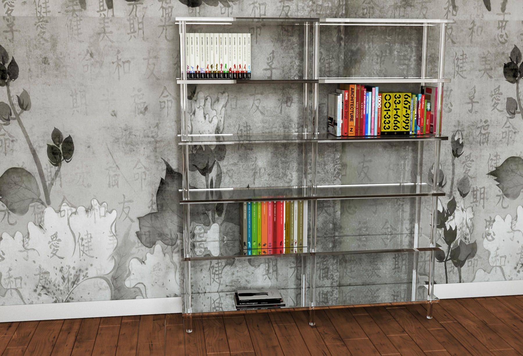 Libreria moderna in plexiglass Lauren