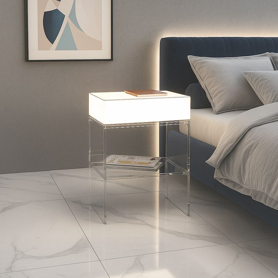 Comodino con luce LED Anita