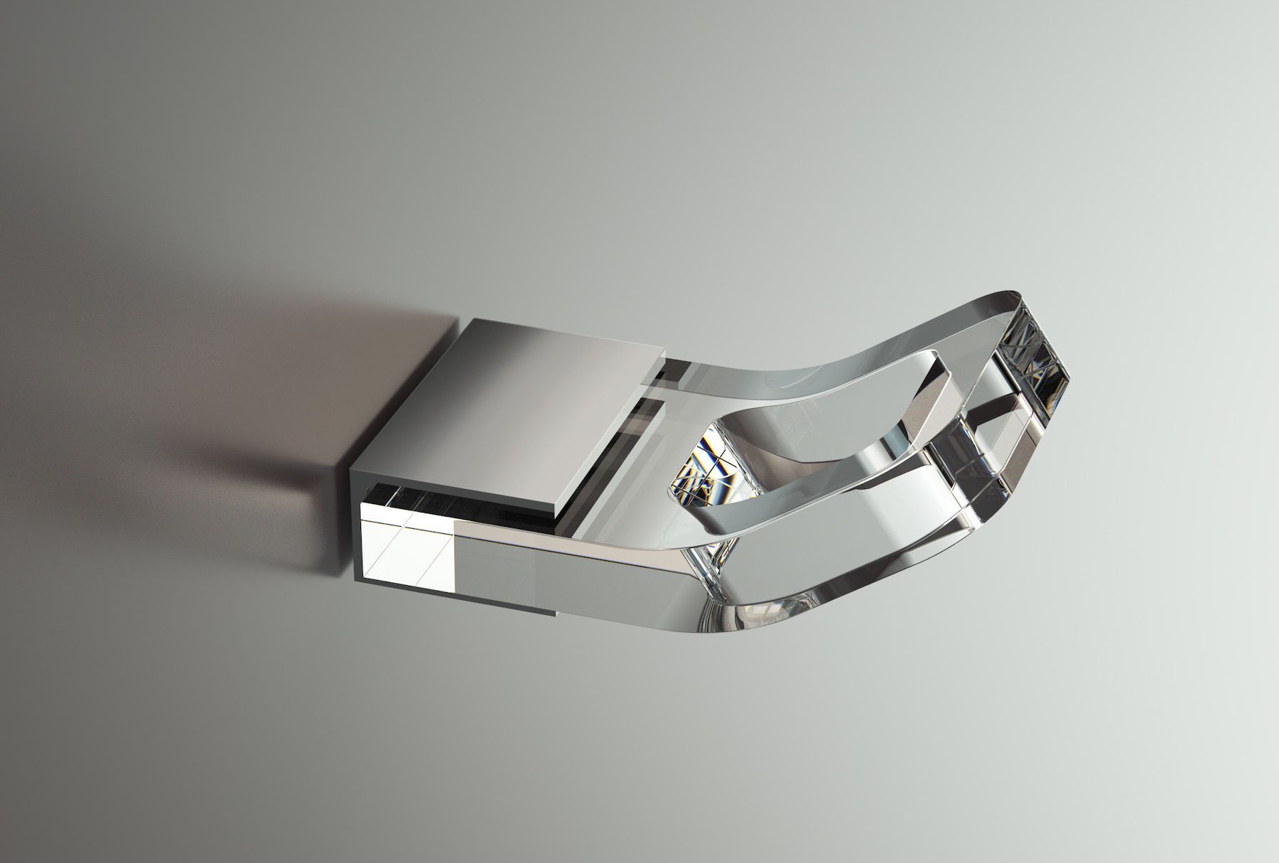 Appendiabiti da parete in plexiglass Casper One