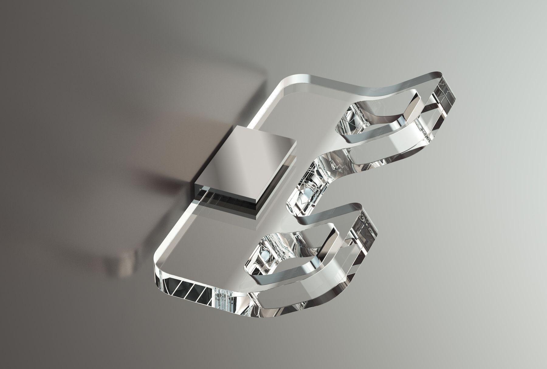 Appendiabiti da parete in plexiglass Casper Two