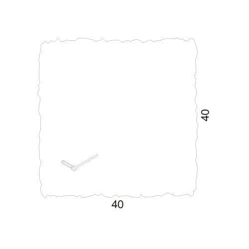 Orologio da parete quadrato Clock_Circle 40 x 40 cm