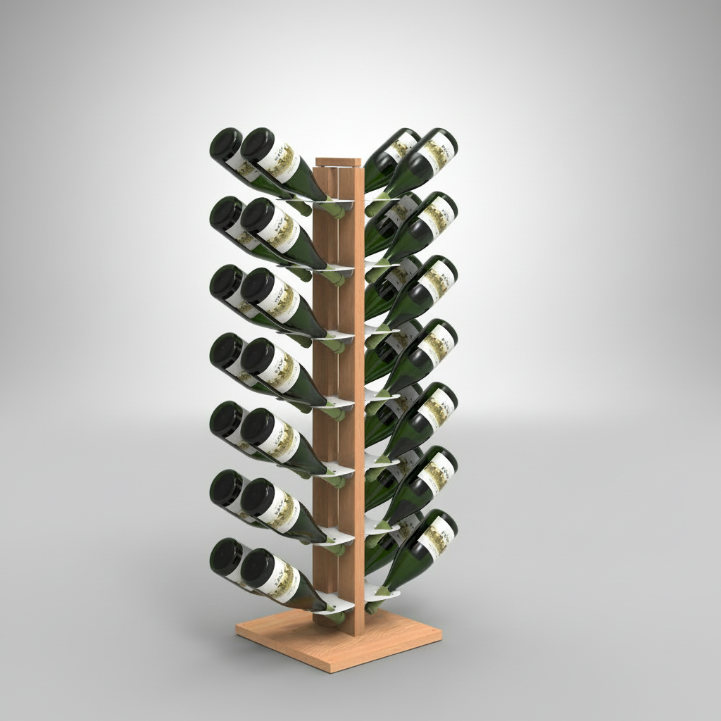 Portabottiglie vino in legno Zia Gaia Bifacciale