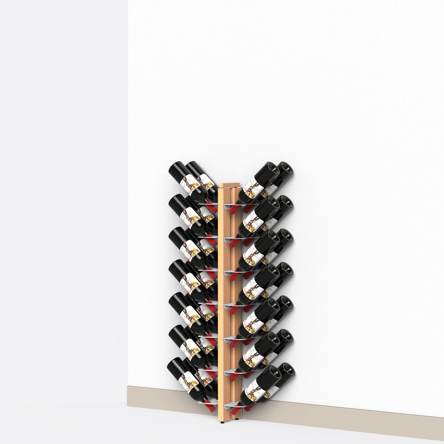 Portabottiglie da parete in legno Zia Gaia Bifacciale