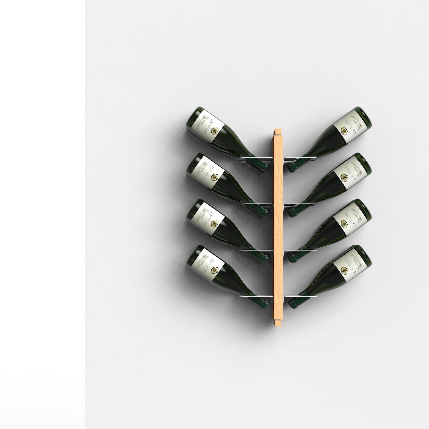 Portabottiglie vino da parete design Zia Gaia Bifacciale