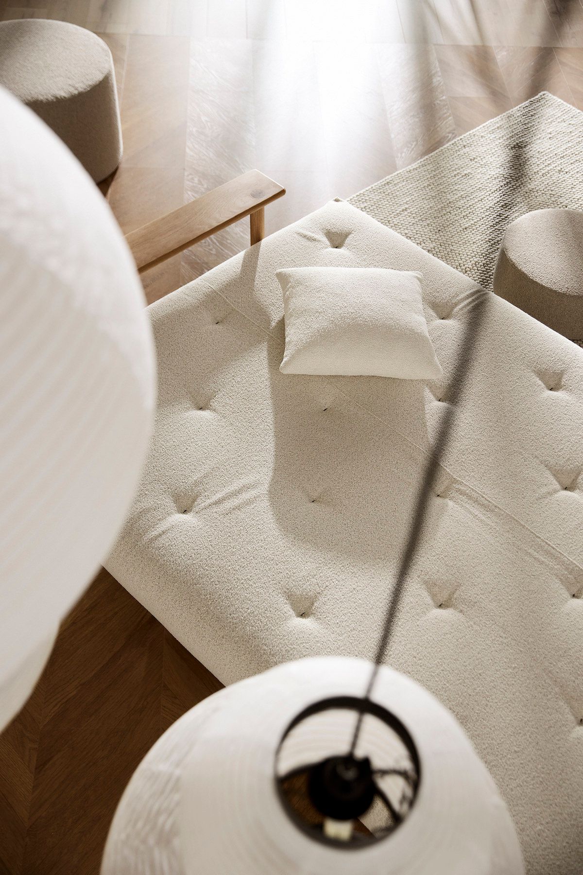Divano letto due posti con materasso a molle Balder