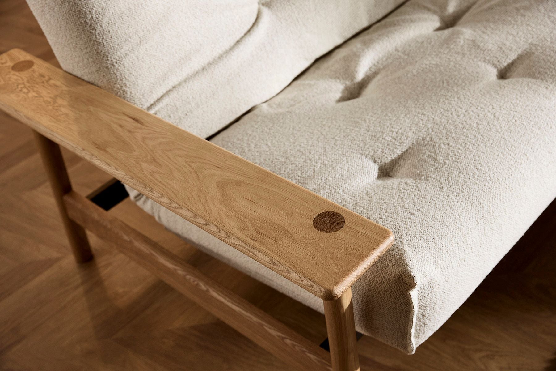 Divano letto due posti con materasso a molle Balder