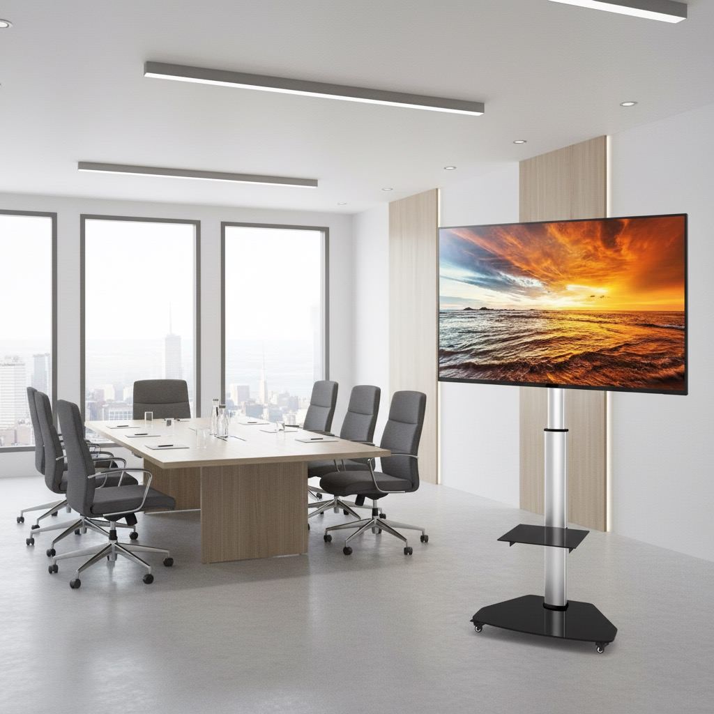 Carrello porta TV Agile regolabile e ruotabile