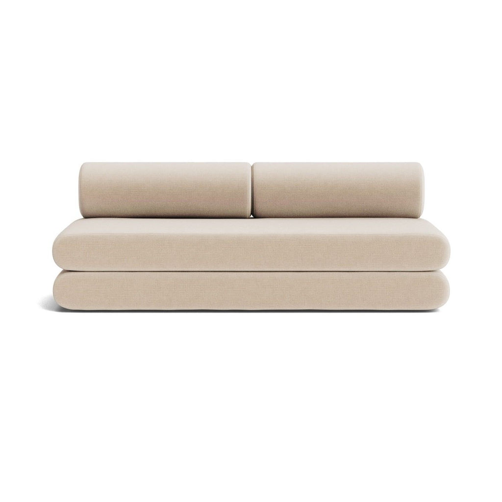 Divano letto singolo o matrimoniale design moderno Circlus Round - 410 Esina Almond Beige