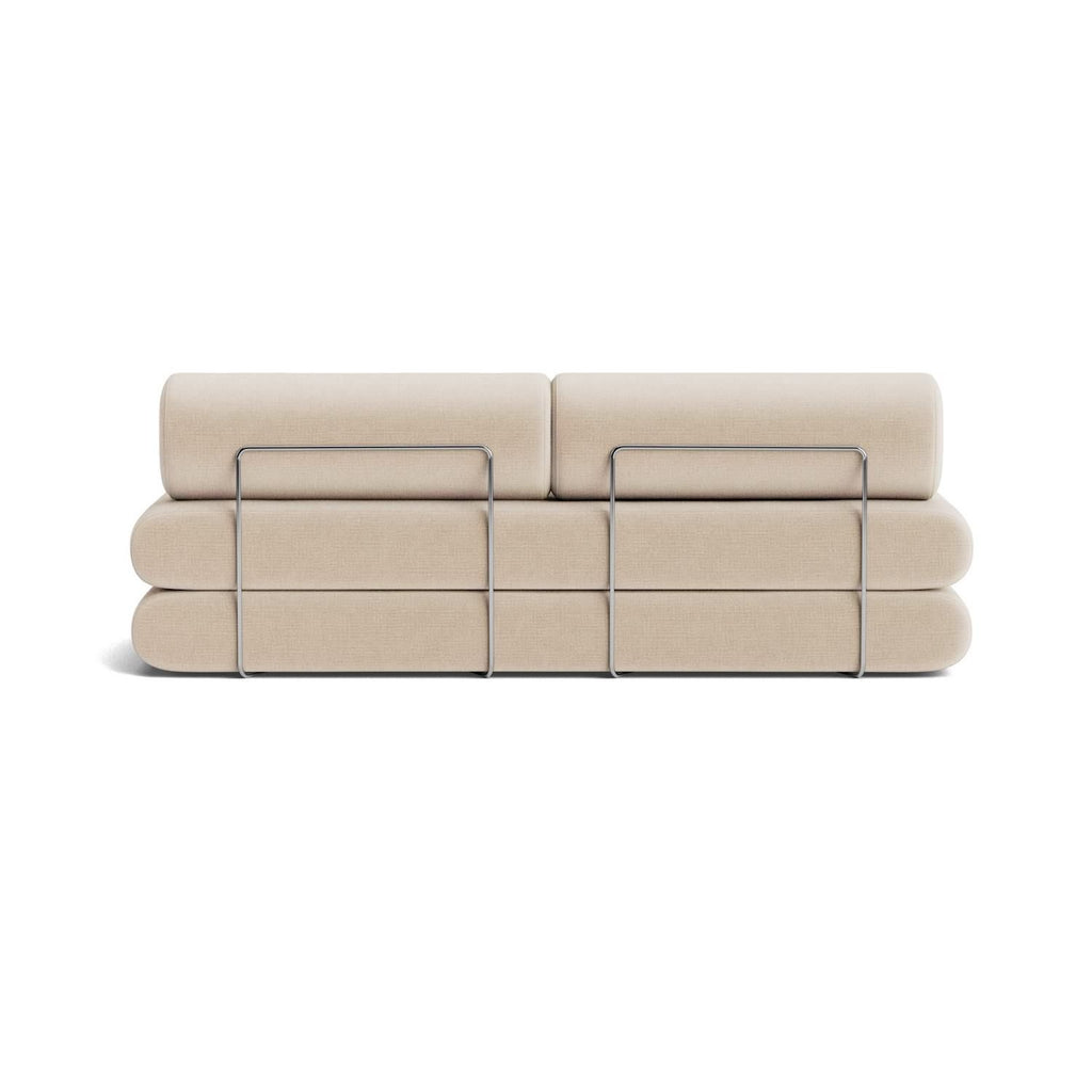 Divano letto singolo o matrimoniale design moderno Circlus Round - 410 Esina Almond Beige