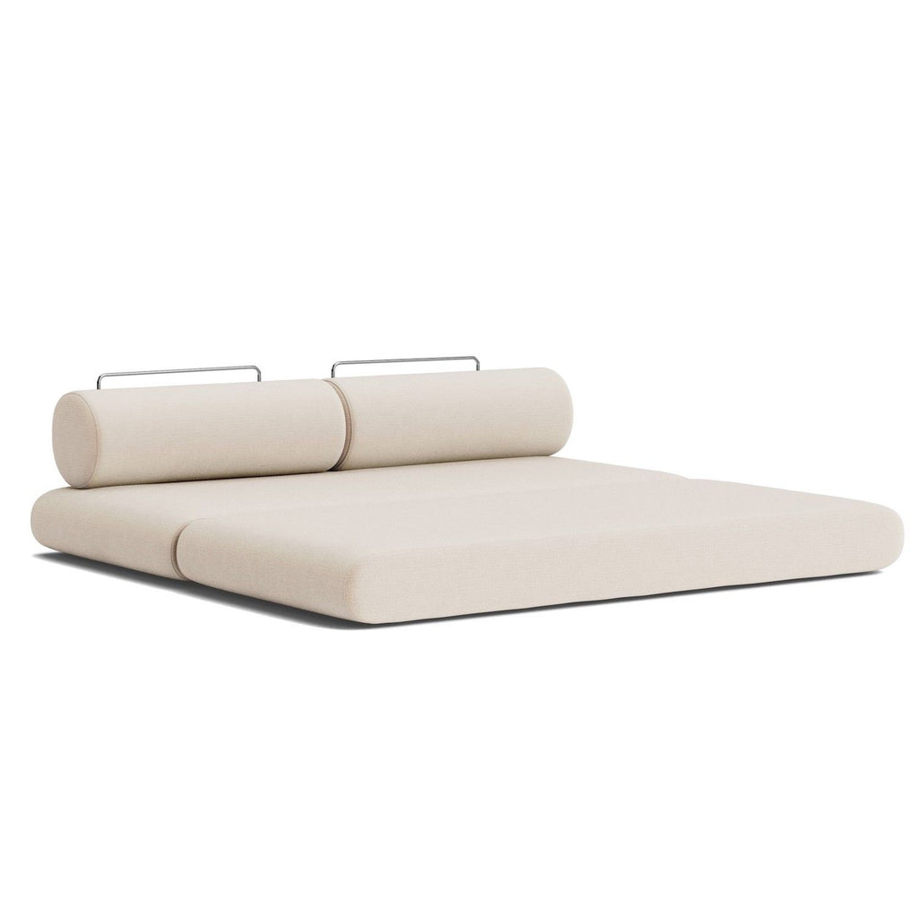 Divano letto singolo o matrimoniale design moderno Circlus Round - 410 Esina Almond Beige