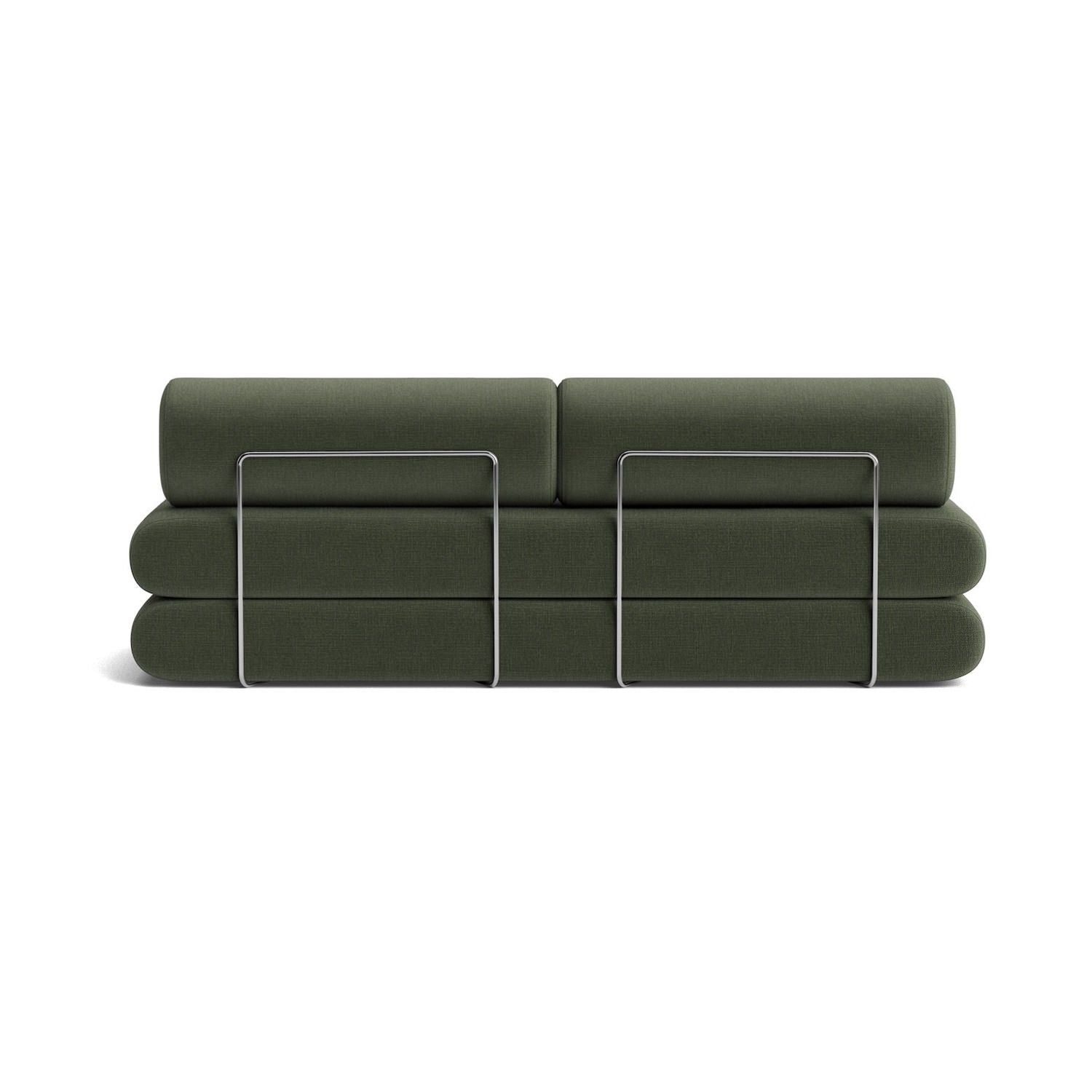 Divano letto singolo o matrimoniale design moderno Circlus Round - 413 Esina Olive Green