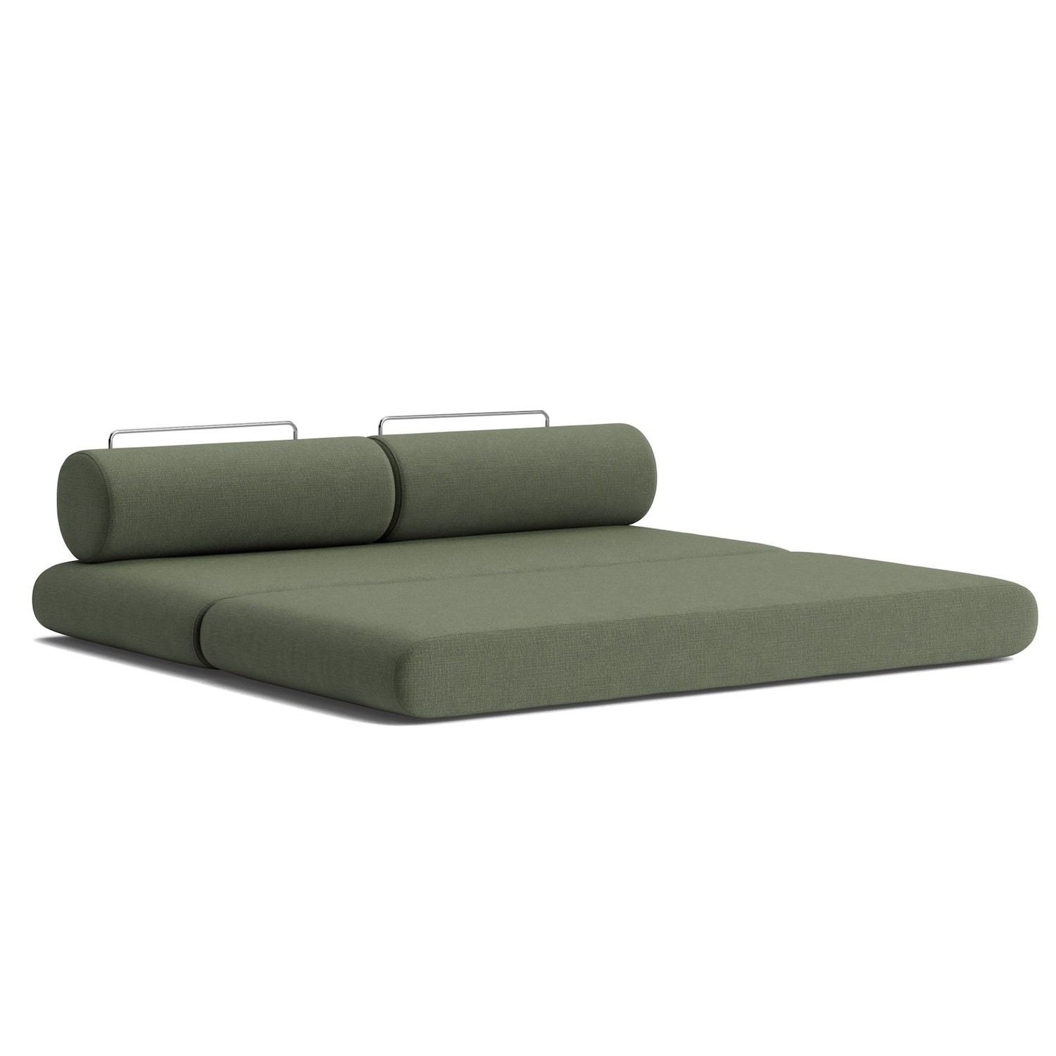 Divano letto singolo o matrimoniale design moderno Circlus Round - 413 Esina Olive Green