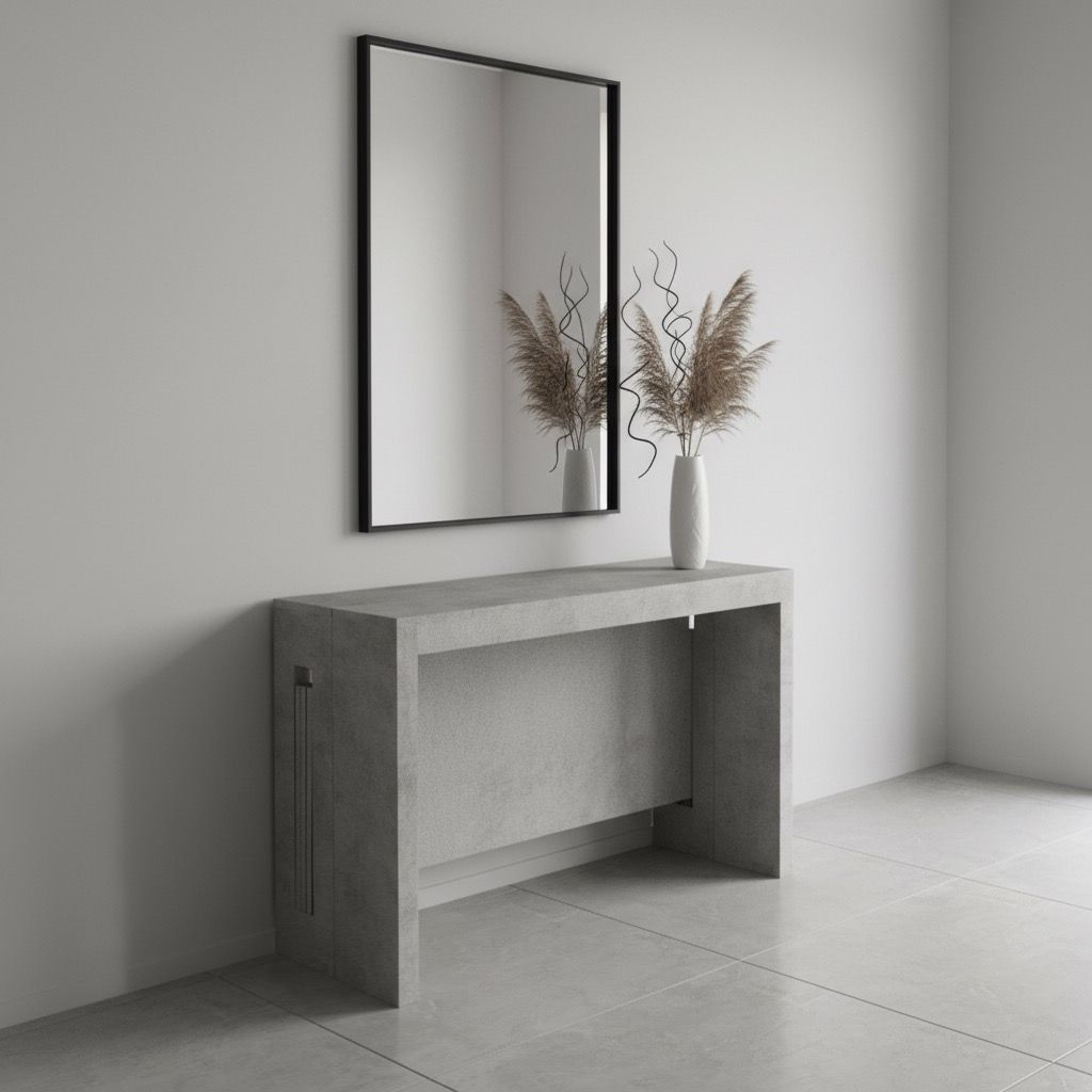 Consolle allungabile Helge con allunghe integrate