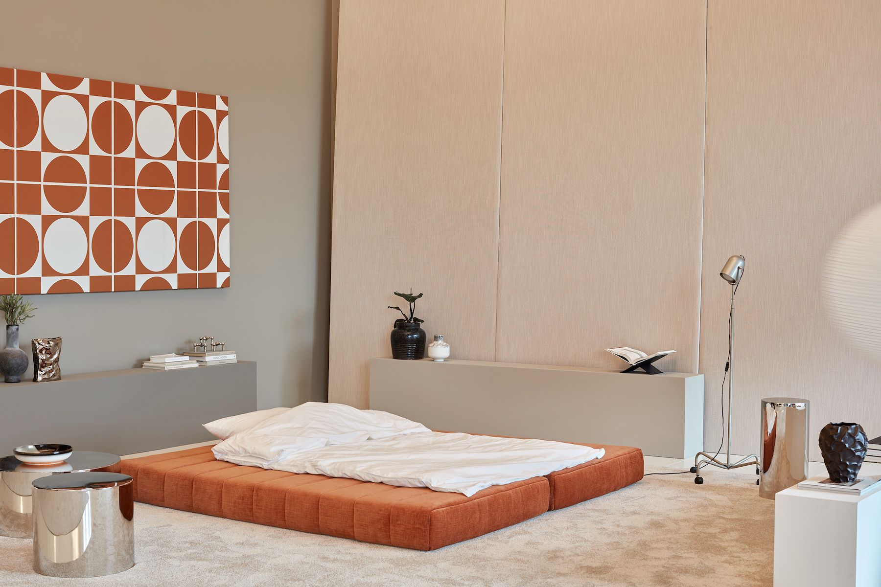 Divano letto matrimoniale sfoderabile Cozypad C01 - 412 Esina Rust Orange