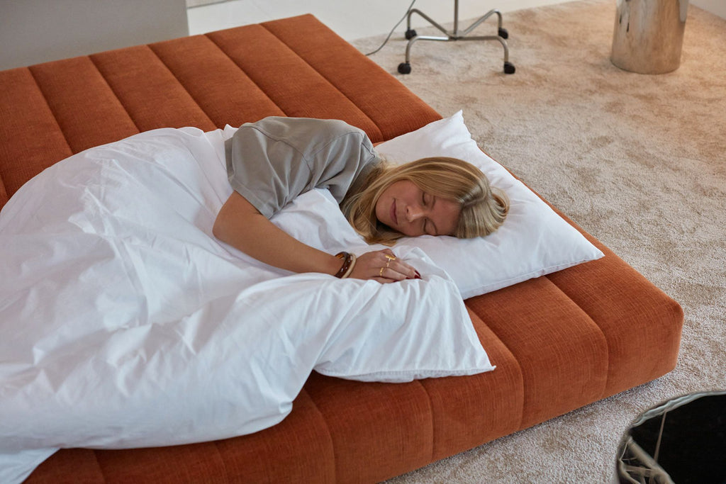 Divano letto matrimoniale angolare Cozypad C16 - 412 Esina Rust Orange