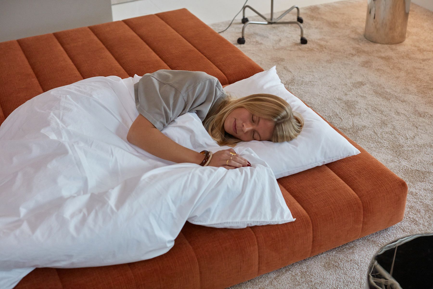 Divano letto matrimoniale angolare Cozypad C16 - 412 Esina Rust Orange
