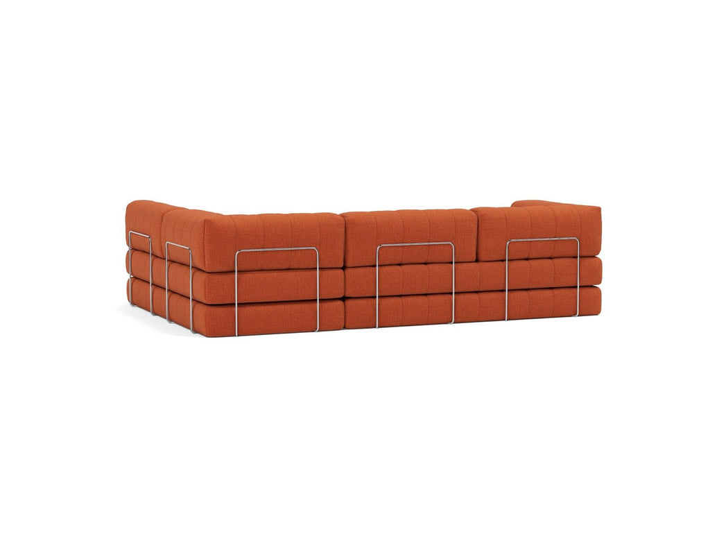 Divano letto matrimoniale angolare Cozypad C16 - 412 Esina Rust Orange