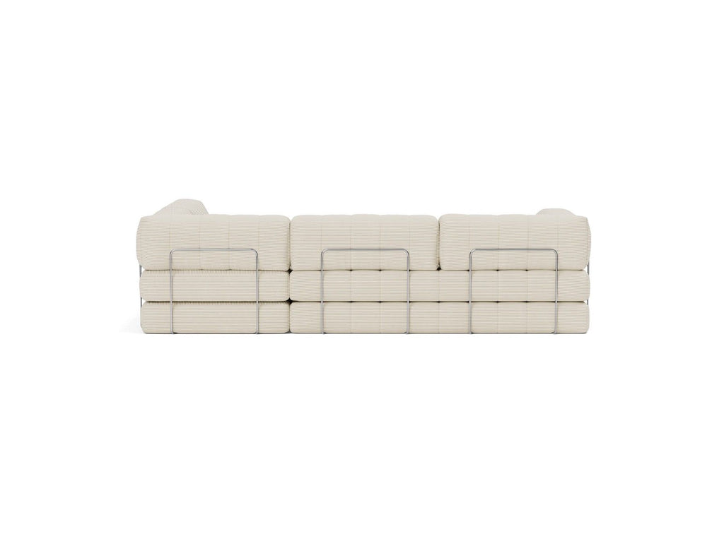 Divano letto matrimoniale angolare Cozypad C16 - 594 Corduroy Ivory