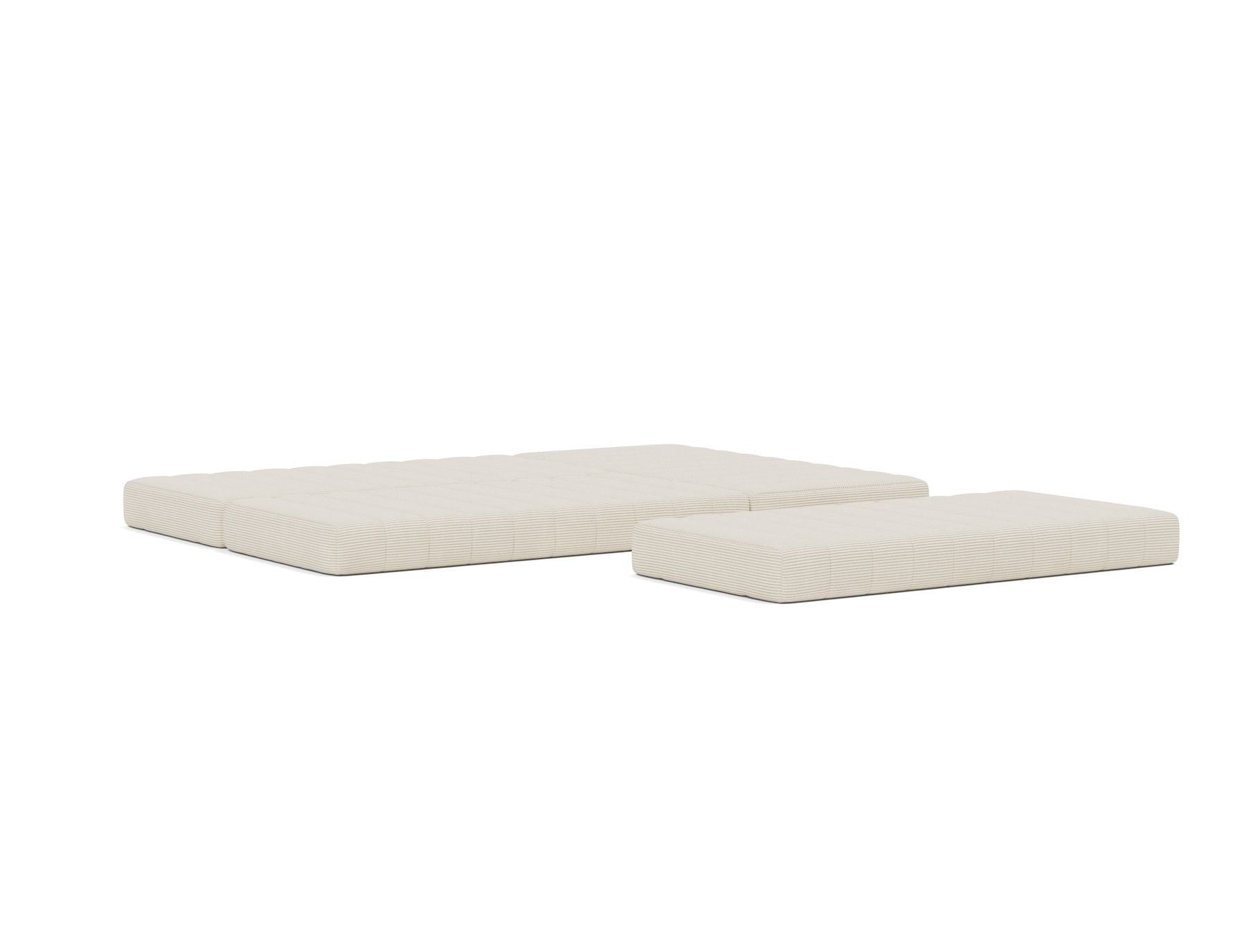 Divano letto matrimoniale angolare Cozypad C16 - 594 Corduroy Ivory