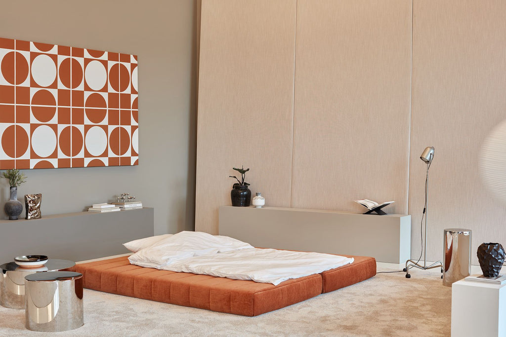 Divano letto matrimoniale sfoderabile Cozypad C02 - 412 Esina Rust Orange