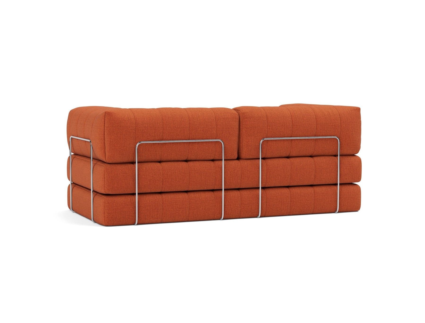 Divano letto matrimoniale sfoderabile Cozypad C02 - 412 Esina Rust Orange