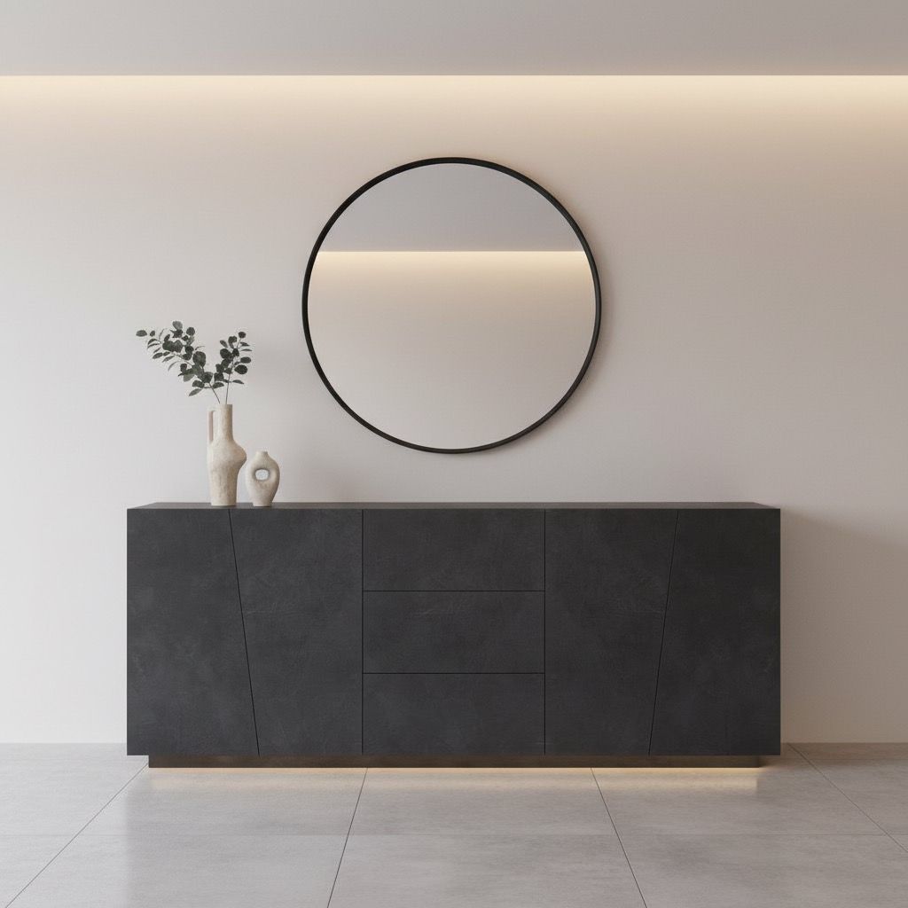 Credenza moderna Annabel 4A/3C Slate