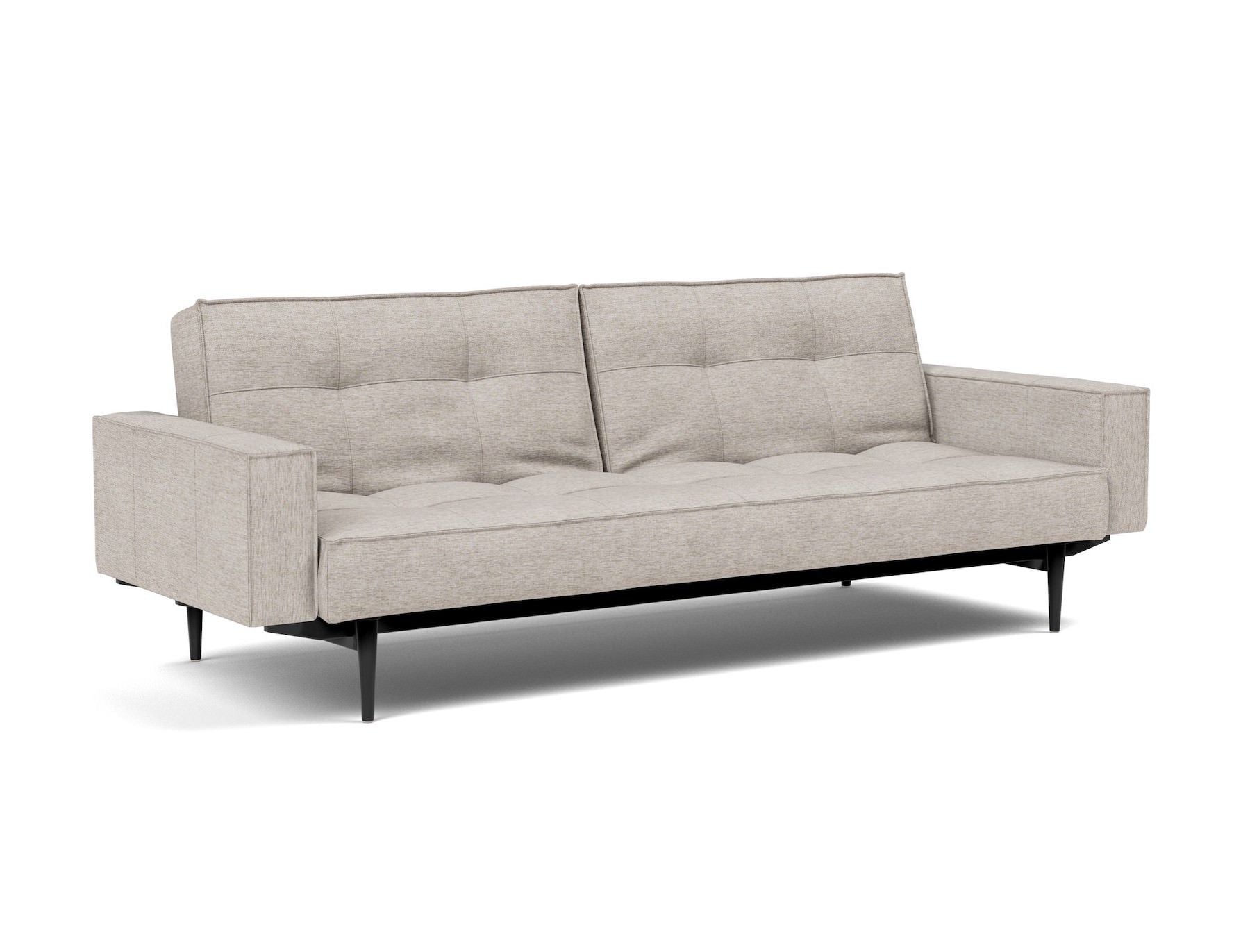Divano letto una piazza e mezza con braccioli e materasso a molle Splitback -  471 Yuveno Sand