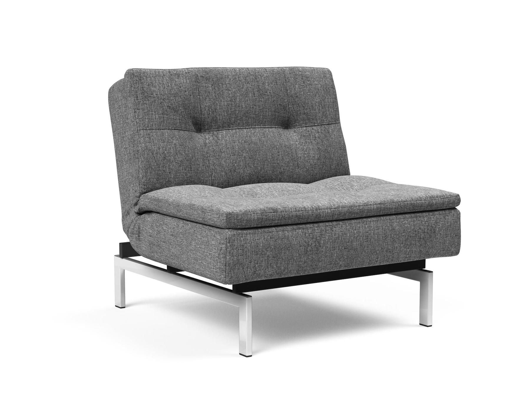 Poltrona camera da letto in tessuto Dublexo - 563 Twist Charcoal