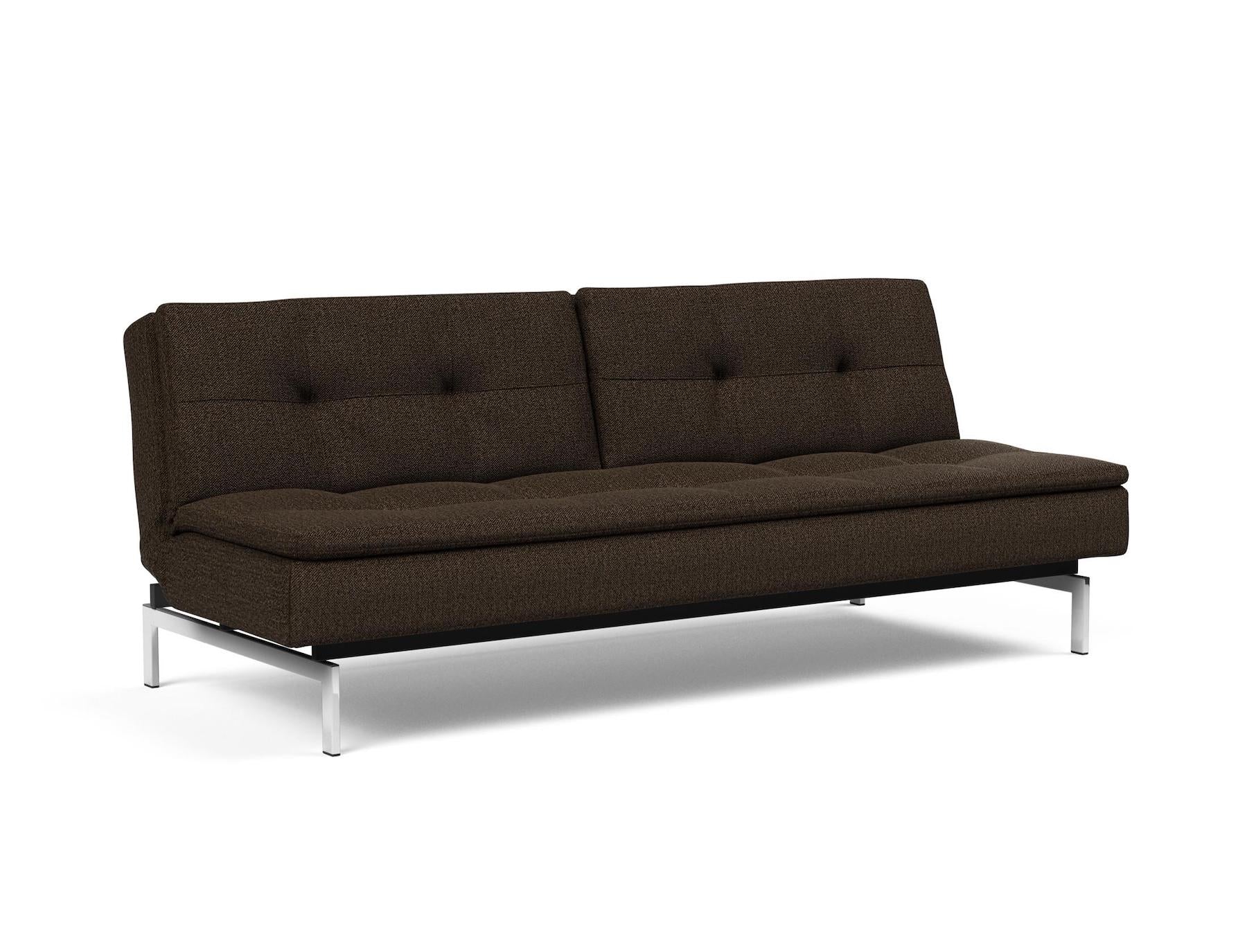 Divano letto una piazza e mezza design scandinavo 210 cm Dublexo - 358 Taura Chocco