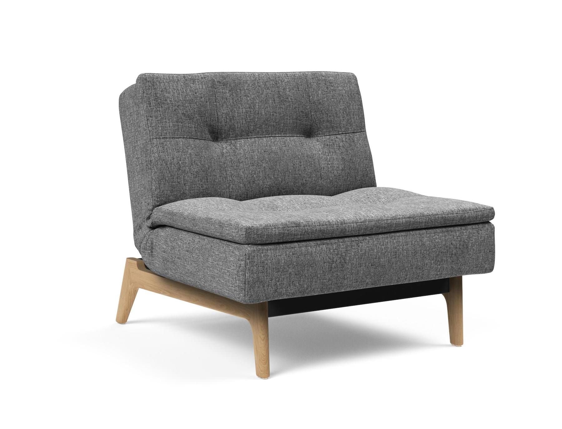 Poltrona camera da letto in tessuto Dublexo - 563 Twist Charcoal